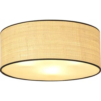 Emibig ASTON 3 RATTAN Stropní Stropní Svítidlo / stropní svítidlo Ocel lakovaná, stínidlo Černé