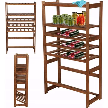 Dílenský regál Dřevěný skladový regál Wamar-Sosenka 124,2 x 70 x 33 cm, nosnost až 50 kg na polici