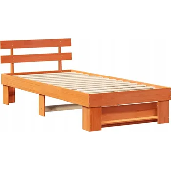 Ložnice Rámeček postele Voskově hnědý 75 x 190 cm Masivní borovicové dřevo