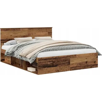 Postel Rám postele Staré dřevo 160 x 200 cm Masivní borové dřevo