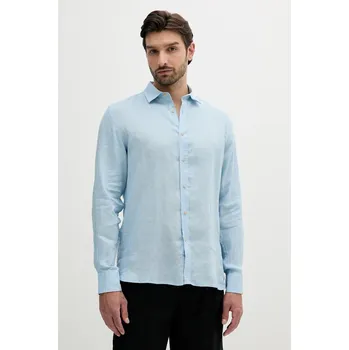 Pánská košile Lněná košile Liu Jo QA5097.T4359 modrá 50X, vel. 43