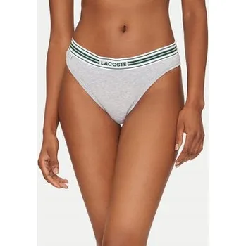 Kalhotky Lacoste Dámské Tanga LACOSTE-8F5198 CCA SILVER CHINE Šedá