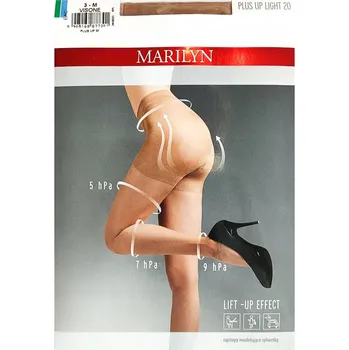 Dámské punčochy Punčocháče hladké Marilyn Plus Up Light 20den béžové Visone velikost 4