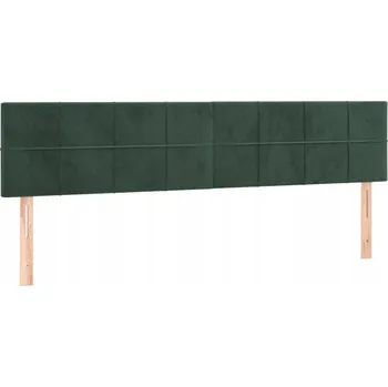 Čela postele, 2 ks, tmavě zelená, 80x5x78/88 cm, samet