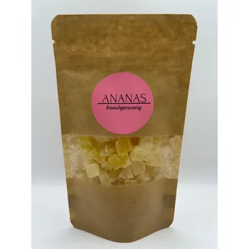 Sušená potravina ANANAS KANDOVANÝ SUŠENÝ KOSTKY 1000G DELIFRUITS SLADKÉ ZDRAVÉ OVOCE