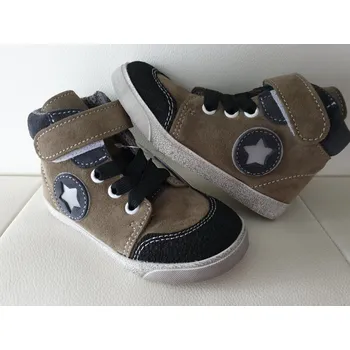 Chlapecké polobotky Jonap kožené boty 028 SV khaki hvězda Velikost: 35