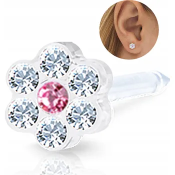 Náušnice BLOMDAHL PRVNÍ TRVALÉ HYPOALERGENNÍ NÁUŠNICE PRO DĚTI Star Aquamarine 6mm