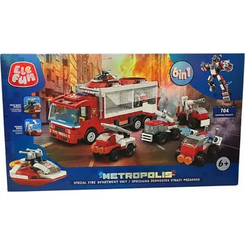 ostatní stavebnice ELEFUN METROPOLIS Speciální hasičská jednotka 6v1 704 dílků