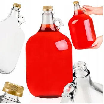 Obraz SKLENĚNÝ DEMIŽON 5 L láhev na víno, cider, likér se šroubovacím uzávěrem SUPERBUTELKI