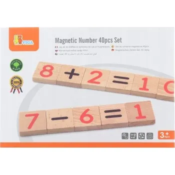 Dřevěná hračka Viga Dřevěná magnetická čísla