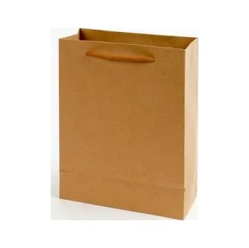 Dárková taška Fandy Tašky papírové EKO hnědé - střední / 190 x 80 x 240 mm 519919