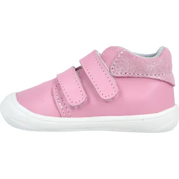 Capáčky Jonap kožené capáčky KID velcro světle růžová Velikost: 19