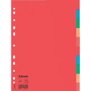 ESSELTE Rozdružovač A4 kartonový Esselte - barevný / 10 listů 404233