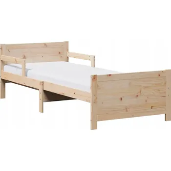 Postel Rámeček postele s matrací Hnědý 80 x 200 cm Masivní borovicové dřevo