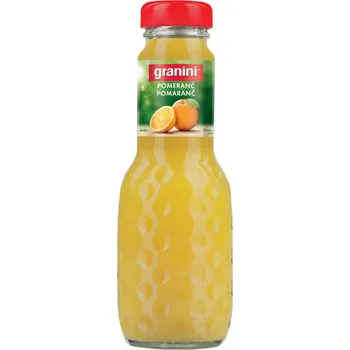 Džus Granini pomeranč 100% 0,2 l / sklo 100927