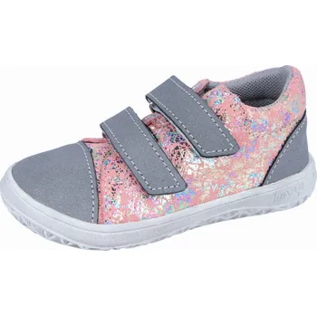 Dívčí polobotky Jonap barefoot boty B16SV brosková tisk Velikost: 23