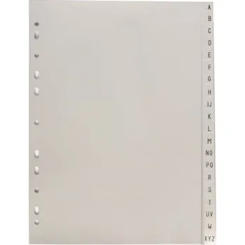 Karton P+P Rozdružovač A4 plastový šedý - A - Z 30452