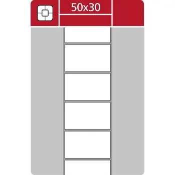 Samolepící etiketa SK Label Etikety pro termotransferové tiskárny - 50 x 30 mm / 3000 etiket na kotouči 33683