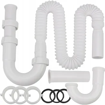 Sifon Merflow Trubkový sifon k umyvadlu s ohebnou odpadní trubkou