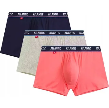 Boxerky 3-BALENÍ Pánské boxerky šortkového střihu bavlna Atlantic L