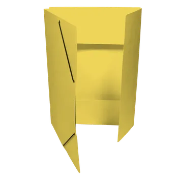 Hit Odkládací mapy prešpánové s gumou s chlopněmi - žlutá 30198