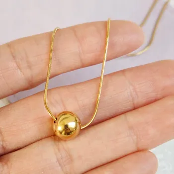 Náhrdelník Náhrdelník ocel chirurgická zlatá kulička pro ženy