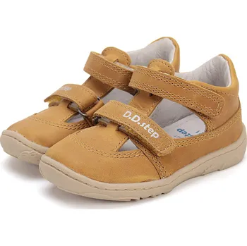 Chlapecké sandály DDstep Kožené Barefoot sandálky D.D.step H077-51734D Yellow Velikost: 28