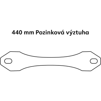 Příslušenství ke stanu PENZO 440 mm Pozinková tyč, střešní výztuha, díl č. 5 ke stanům