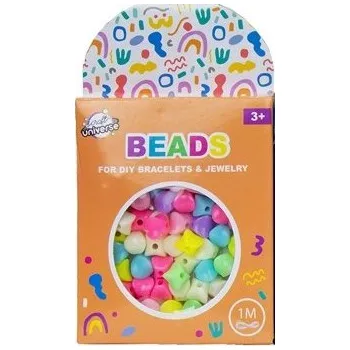 Dětské navlékací korálky Rappa Sada korálků - kostky + 1 metr provázek