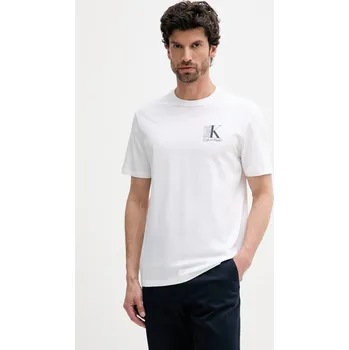 Bavlněné tričko Calvin Klein LV04RC853G bílá 00X, vel. M
