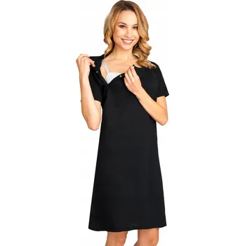 Dámská noční košile Košile pro kojící Przyszła Mama L bavlna krátký rukáv