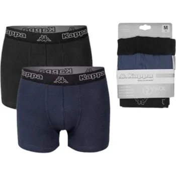 Pánské spodní prádlo KAPPA pánské boxerky bavlna 2ks balení vel. XL černá/ námořnická modrá