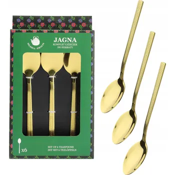 Příbor Lžička na cukr lesklá Silesia Emalia JAGNA 6 ks