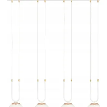 GLAM 4 WHITE/OPAL Závěsné svítidlo Ocel lakovaná. sklo Bílá 10W MAX LED