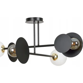 Emibig MINERVA 4 BLACK Stropní Stropní Svítidlo / stropní svítidlo Ocel lakovaná, sklo Černá