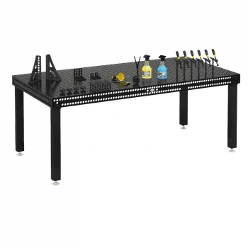 Dílenský stůl SIEGMUND [4-161225.P] Speciální nabídka Svařovací stůl Professional 750 2000x1000x100 Plasmanitridovaný včetně příslušenství