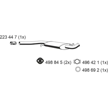 Tlumič výfuku Střední tlumič výfuku ERNST 204026
