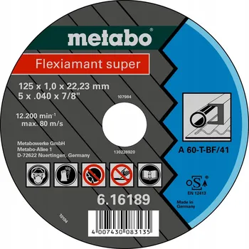 Řezný kotouč METABO Řezný kotouč - ocel-FLEXIAMANT SUPER 115x1,0x22,2 616188000