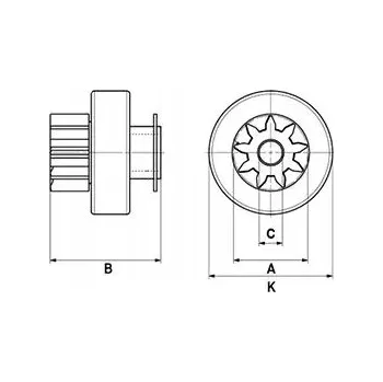 Startér Jednosměrná spojka, startér HC-Cargo F 032 132 974