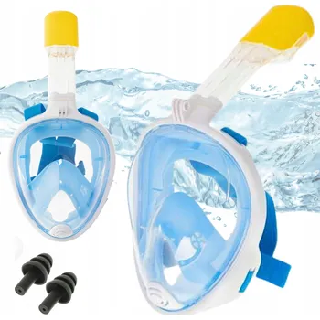 Potápěčské vybavení Celoobličejová potápěčská Potápěčské Brýle se šnorchlem Ikonka modrá S/M
