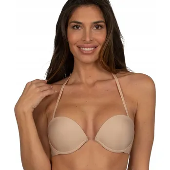 Dámské spodní prádlo Wonderbra push-up podprsenka hnědá velikost 75C