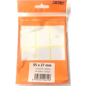 Samolepící etiketa SK Label Samolepicí etikety v sáčku - 55 x 27 mm / 60 etiket 33720