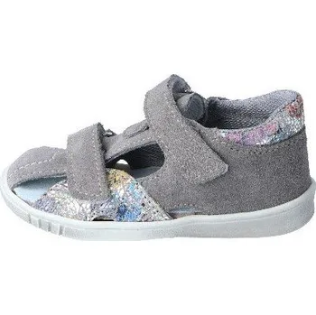 Dívčí sandály Jonap kožené sandálky 036 S šedá tisk Velikost: 25