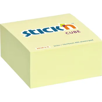 Samolepící bloček Stick´n Samolepicí bločky Stick´n by Hopax - 76 x 76 mm / 400 lístků / žlutá 67964