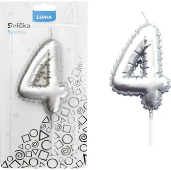 Diář Luma Svíčka dortová č. 4 - stříbrná 578750