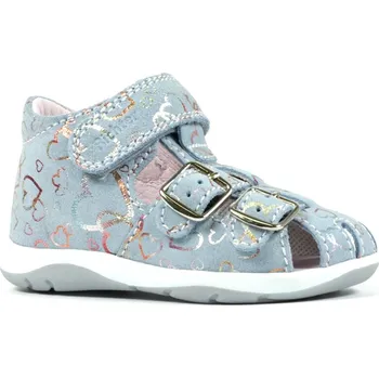 Dívčí obuv Kožené sandálky Richter 2850-3122(5121)-1720(6710) šedá Velikost: 26