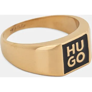 Šperk Prstýnek HUGO E-STACKEDLOGO2-RIN 50544511 zlatá GLD, vel. S