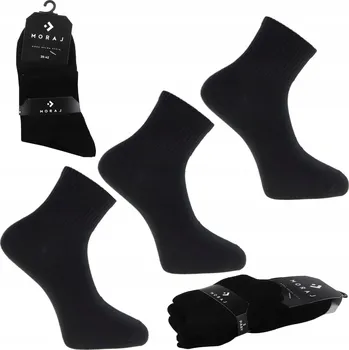 Pánské ponožky Ponožky ponožky Moraj černé bavlněné 3/4 velikost 39-42 12 ks