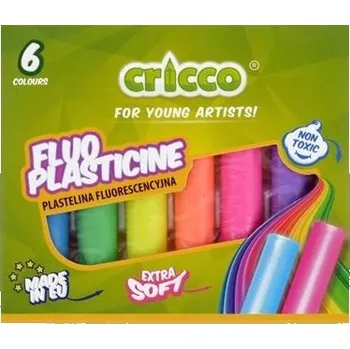 Modelovací hmota CRICCO Fluorescenční modelína neon, 6 barev