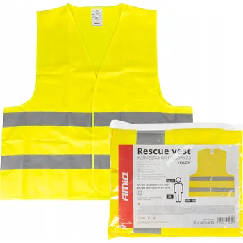 Pracovní oblečení Výstražná reflexní vesta žlutá XL s certifikátem AMIO-03934